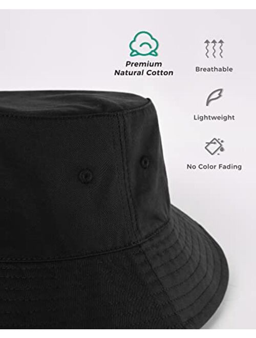 FURTALK Bucket Hat for Women Men Lightweight Cotton Trendy Packable Summer Travel Beach Sun Hats