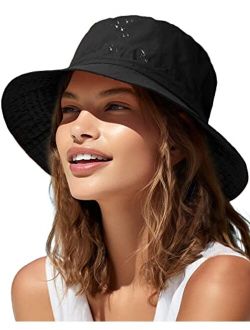 Bucket Hat for Women Packable Sun Hat Nylon Travel Hat Wide Brim UV Protection Summer Hat
