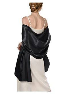 Satin Shawls and Wraps for Evening Dresses Womens Silky Shawls Scarf for Weddings Dressy Formal
