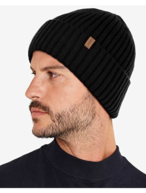 FURTALK Beanie Men Women Warm Winter Hats Acrylic Knit Cuffed Beanie Daily Beanie Hat Unisex Plain Skull Cap