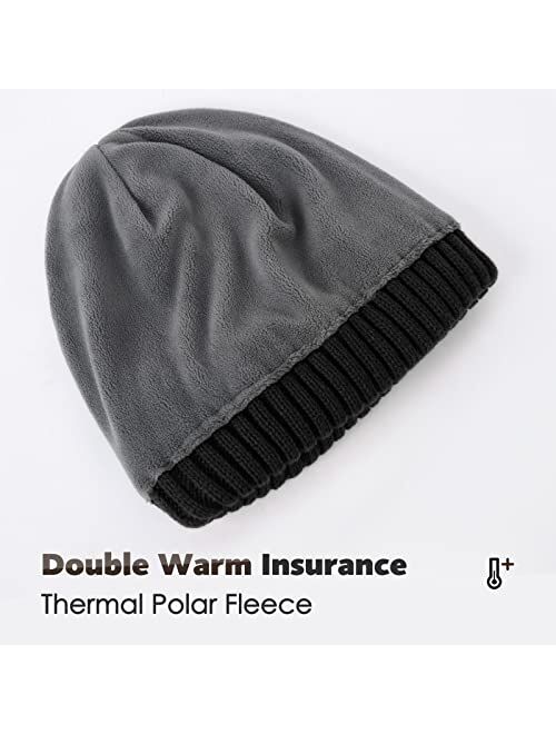 FURTALK Beanie Men Women Warm Winter Hats Acrylic Knit Cuffed Beanie Daily Beanie Hat Unisex Plain Skull Cap