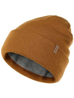 Beanie Hats for Women Men Fleece Lined Winter Hats Soft Warm Womens Beanies for Winter