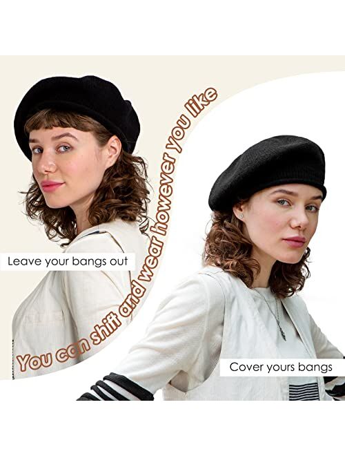 Furtalk Beret Hat Women Knit Slouchy Beanie Hats Soft Warm Winter Hats for Women Lady Classic French Beret Hats