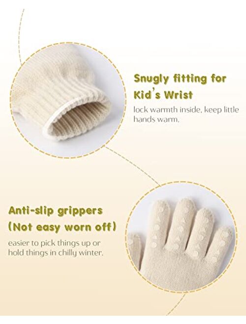 Furtalk Toddler Beanie and Gloves for Boys Girls Kids Winter Hats and Gloves Set Baby Knit Beanies
