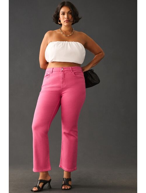 The Yaya Mid-Rise Crop Flare Jeans by Pilcro