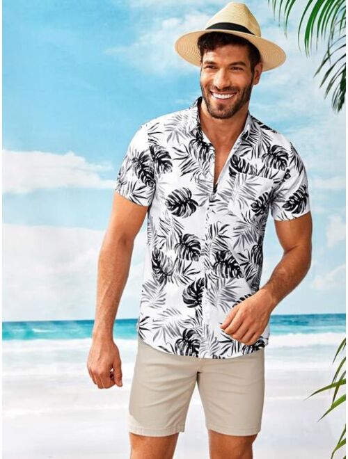 Shein Men Tropical Print Shirt