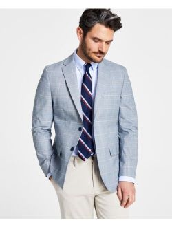 Men's Modern-Fit Plaid Cotton Sport Coat
