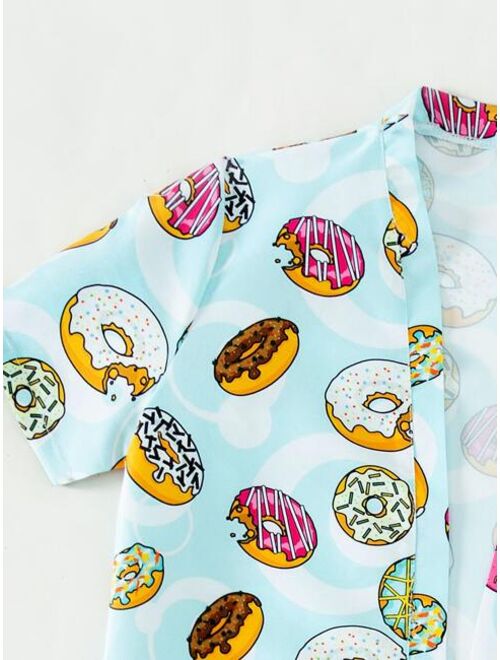Shein Boys Donuts Print Beach Swimsuit