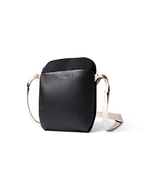 Bellroy City Pouch Premium (leather cross-body bag, e-reader or small tablet, wallet, sunglasses, phone) - Black Sand