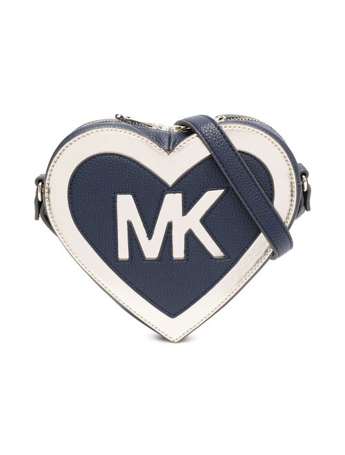 Michael Kors Kids heart shaped logo-patch bag