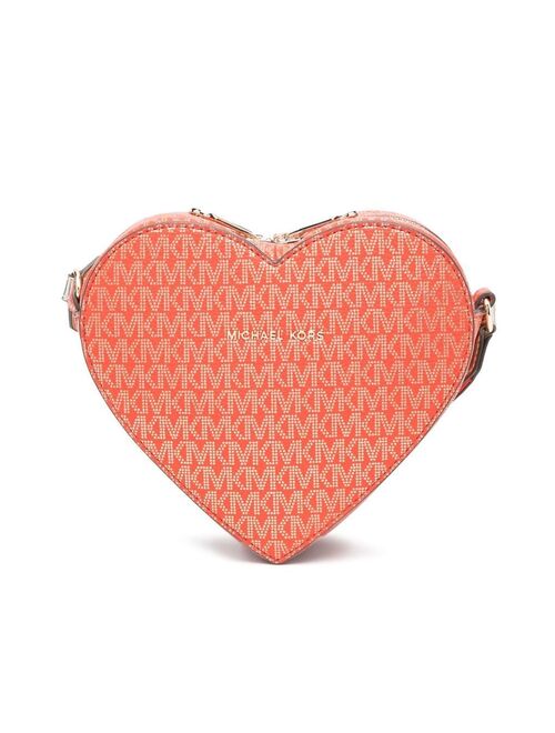 Michael Kors Kids monogram-print heart shoulder bag
