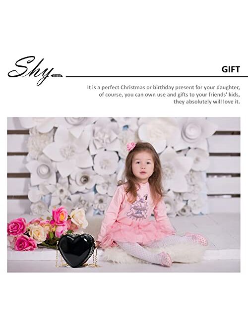 Shycloset Girls Purse Kids Little Handbag - Toddler Crossbody Small Shoulder Bag Jelly Strap Body Sweet Gifts (Black)