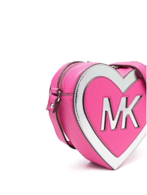 Michael Kors Kids heart shaped logo-patch bag