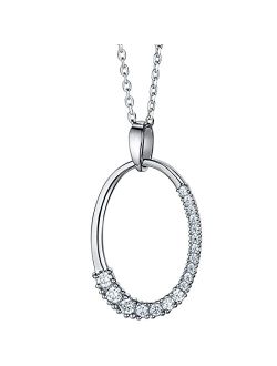 Sterling Silver Circle of Life Pendant Necklace with 17 inch Chain   3 inch extender