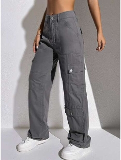 Flap Pocket Cargo Jeans