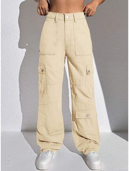 SHEIN Flap Pocket Cargo Jeans