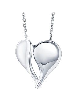 925 Sterling Silver Pure of Heart Pendant Necklace for Women with 17 inch Chain   3 inch extender, Hypoallergenic Fine Jewelry