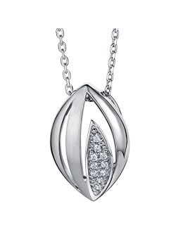 925 Sterling Silver Blooming Pod Pendant Necklace for Women with 17 inch Chain   3 inch extender, Hypoallergenic Fine Jewelry