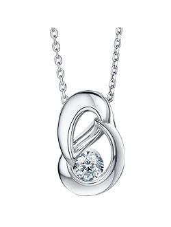925 Sterling Silver Infinity Knot Pendant Necklace for Women with 17 inch Chain   3 inch extender, Hypoallergenic Fine Jewelry