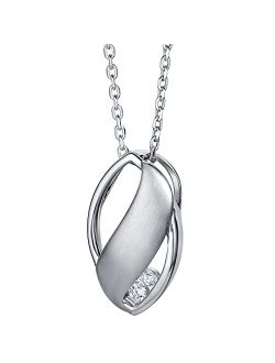 925 Sterling Silver Olive Leaf Pendant Necklace for Women with 17 inch Chain   3 inch extender, Hypoallergenic Fine Jewelry