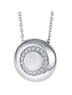 925 Sterling Silver Infinity Medallion Pendant Necklace for Women with 17 inch Chain   3 inch extender, Hypoallergenic Fine Jewelry