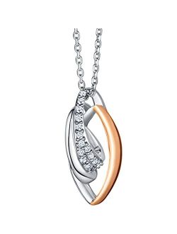 925 Sterling Silver Embellished Teardrop Pendant Necklace for Women with 17 inch Chain   3 inch extender, Hypoallergenic Fine Jewelry