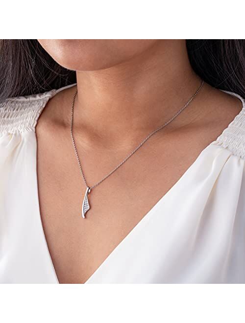 Peora Sterling Silver Calla Lily Pendant Necklace with 17 inch Chain + 3 inch extender