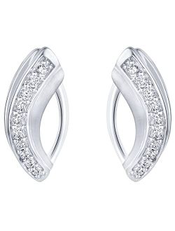 925 Sterling Silver Enchanted Open Marquise Earrings for Women, Hypoallergenic Fine Jewelry