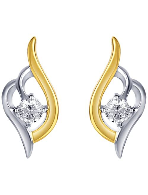 Peora 925 Sterling Silver Whimsical Teardrop Earrings for Women, Hypoallergenic Fine Jewelry