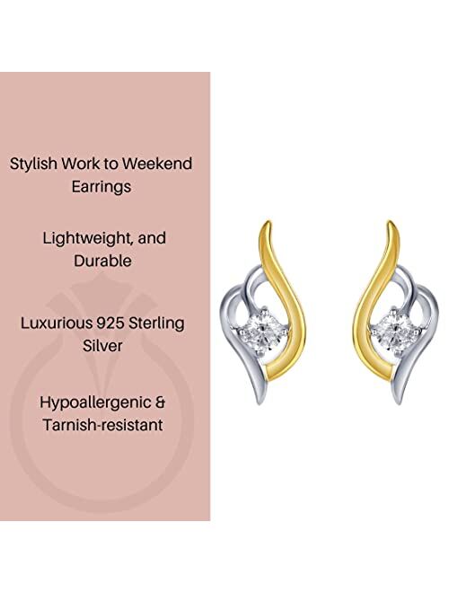 Peora 925 Sterling Silver Whimsical Teardrop Earrings for Women, Hypoallergenic Fine Jewelry