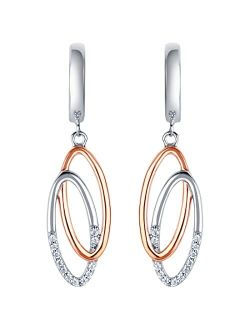925 Sterling Silver Eternal Links Drop Earrings for Women, Hypoallergenic Fine Jewelry