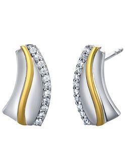 925 Sterling Silver Celestial Tide Earrings for Women, Hypoallergenic Fine Jewelry