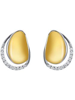 925 Sterling Silver Sun-Drop Earrings for Women, Hypoallergenic Fine Jewelry