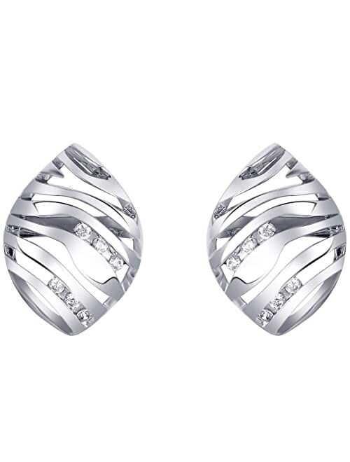 Peora 925 Sterling Silver Celtic Waves Earrings for Women, Hypoallergenic Fine Jewelry