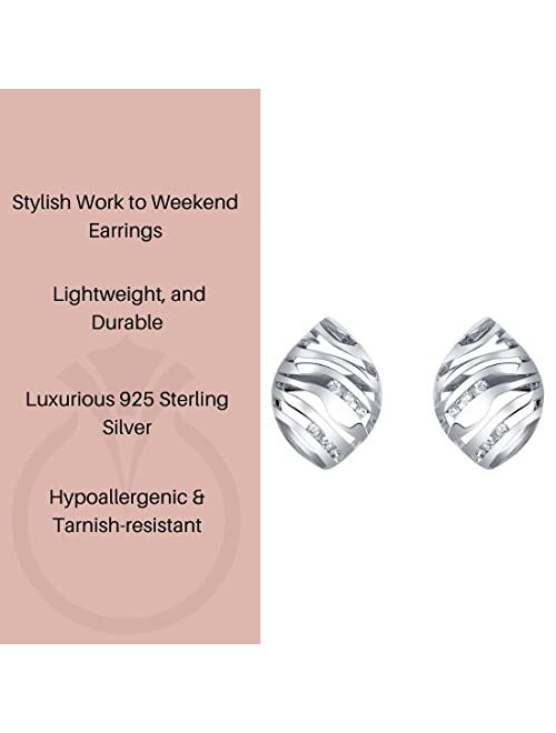 Peora 925 Sterling Silver Celtic Waves Earrings for Women, Hypoallergenic Fine Jewelry
