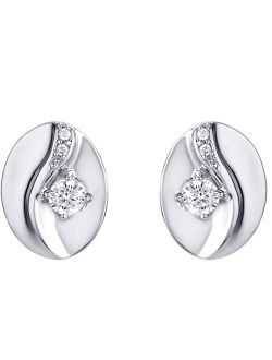 925 Sterling Silver Moonlight Jeweled Earrings for Women, Hypoallergenic Fine Jewelry
