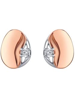 925 Sterling Silver Blushed Charm Earrings for Women, Hypoallergenic Fine Jewelry