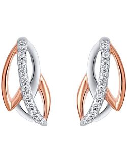 925 Sterling Silver Falling Leaves Earrings for Women, Hypoallergenic Fine Jewelry