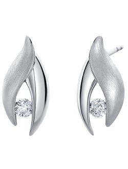925 Sterling Silver Ribboned Medallion Earrings for Women, Hypoallergenic Fine Jewelry