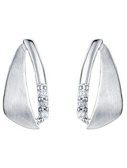 925 Sterling Silver Minimalist Siren Earrings for Women, Hypoallergenic Fine Jewelry