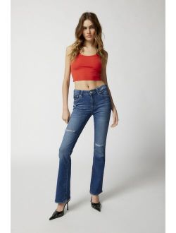 Becca Distressed Mid-Rise Bootcut Jean