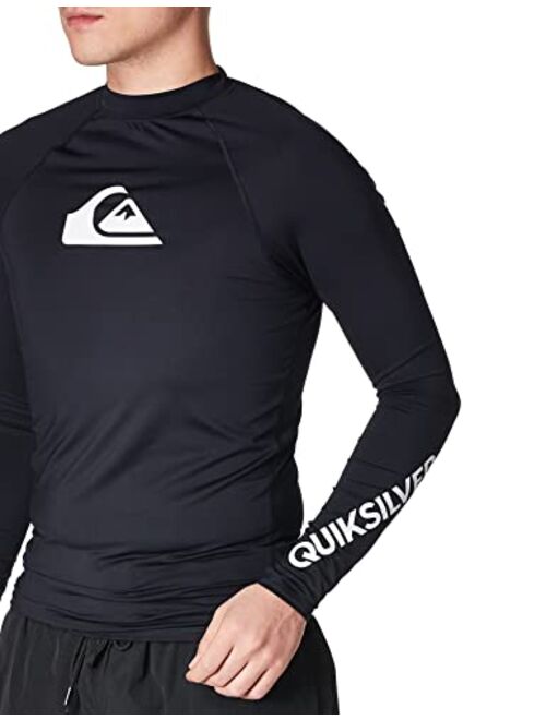 Quiksilver Men's Standard All Time Long Sleeve Rashguard UPF 50 Sun Protection Surf Shirt