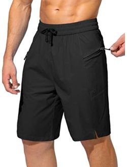 Men's Swim Trunks Quick Dry Board Shorts with Zipper Pockets Beach Shorts Bathing Suits for Men - No Mesh Liner