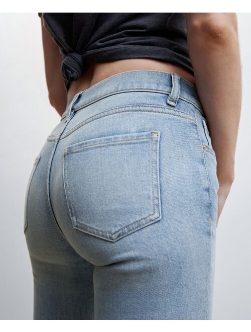 MANGO Women's Medium-Rise Flared Jeans