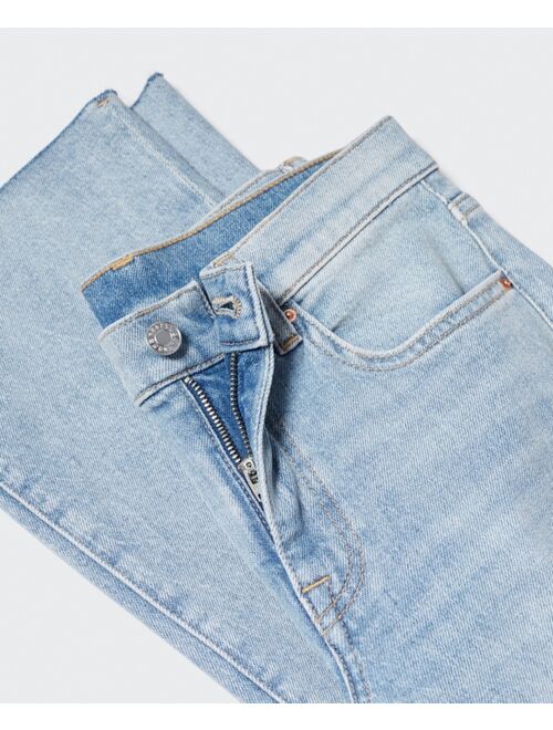 MANGO Women's Medium-Rise Flared Jeans