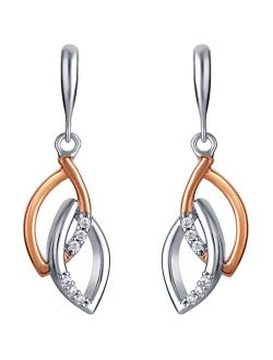 925 Sterling Silver Open Leaves Drop Earrings for Women, Hypoallergenic Fine Jewelry