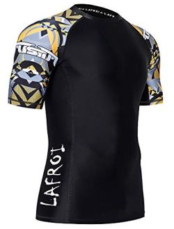 LAFROI Men's Long Sleeve UPF 50+ Baselayer Skins Performance Fit Compression Rash Guard-CLY02D