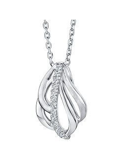 Sterling Silver Infinite Loop Pendant Necklace with 17 inch Chain   3 inch extender