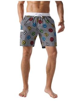 Nonwe Men's Swim Trunks Water Sport Printed Lightweight Quick Dry Drawstring