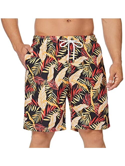 SIX ISLANDS Mens Swim Trunks Plastic Recycled Fabric Bathing Suit for Big and Tall Men
